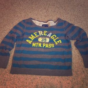 AE crew neck sweatshirt - stripes & neon - Large